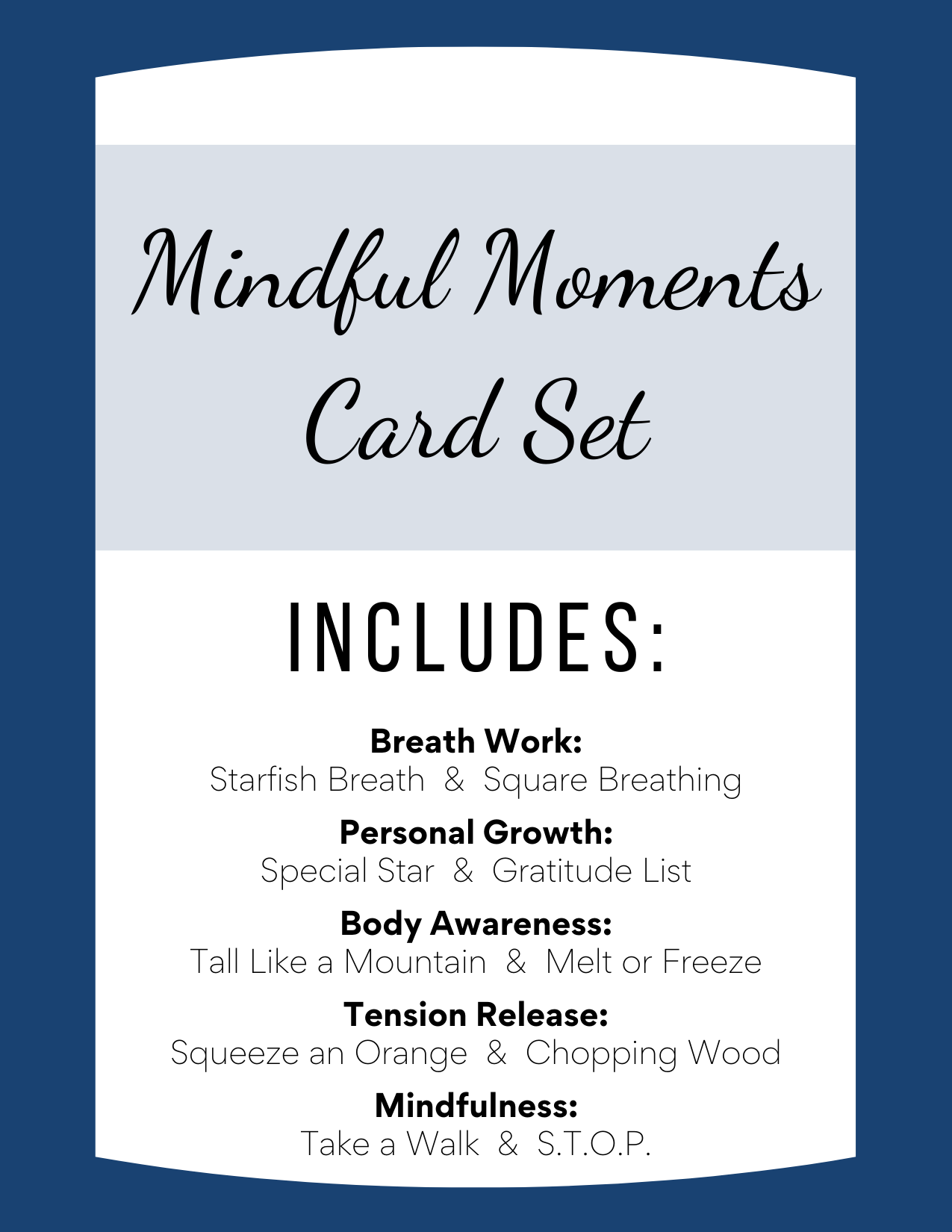 Mindful Moment Card Set Header